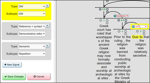 Signal annotation